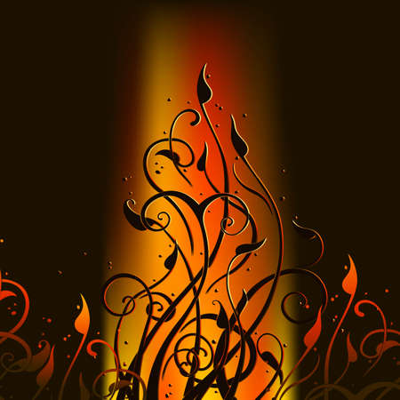 background floral redのイラスト素材