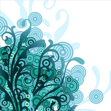 background floral blueのイラスト素材