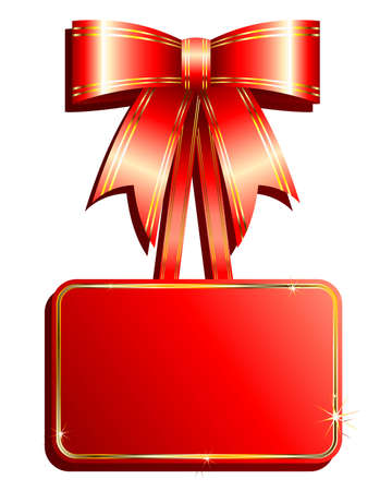 bow with tagのイラスト素材