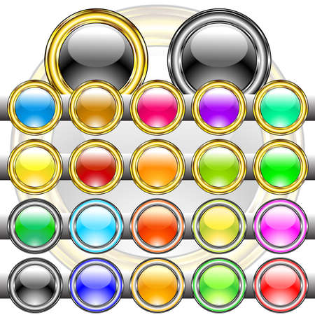 button coloredのイラスト素材