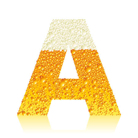 alphabet beer Aのイラスト素材