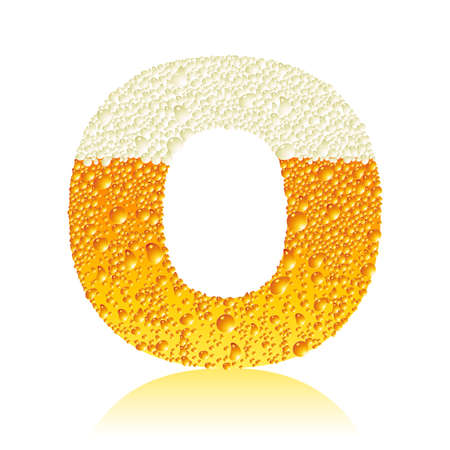 alphabet beer Oのイラスト素材
