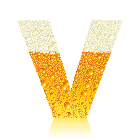 alphabet beer Vのイラスト素材