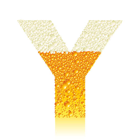 alphabet beer Yのイラスト素材
