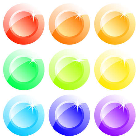 buttons colouredのイラスト素材