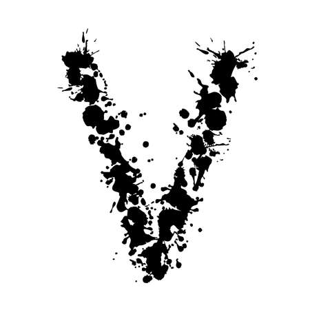 alphabet ink Vのイラスト素材