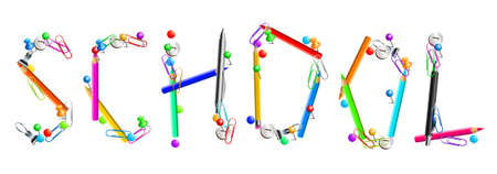 inscription Schoolのイラスト素材