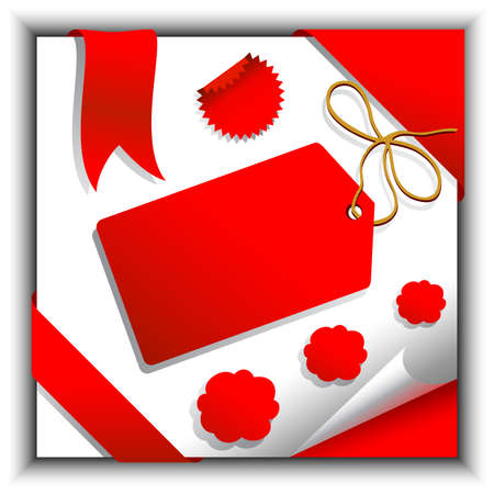 set of tagsのイラスト素材