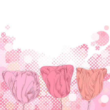 floral backgroundのイラスト素材