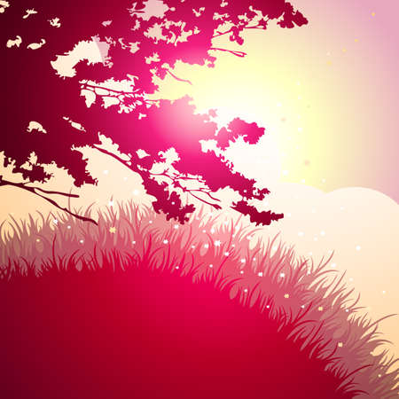 background with treeのイラスト素材