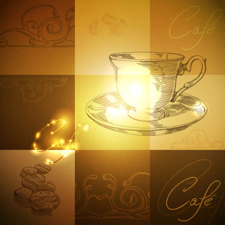 coffee backgroundのイラスト素材