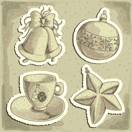 christmas setのイラスト素材