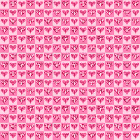 seamless with heartsのイラスト素材