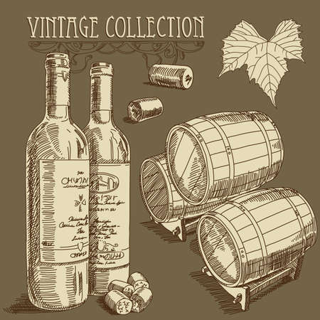wine backgroundのイラスト素材