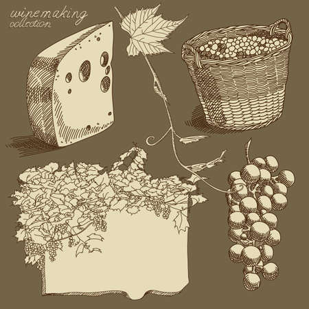 wine backgroundのイラスト素材