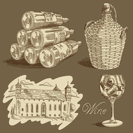 wine backgroundのイラスト素材