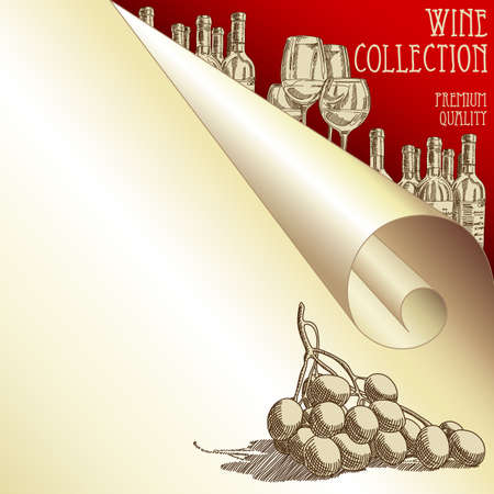wine backgroundのイラスト素材