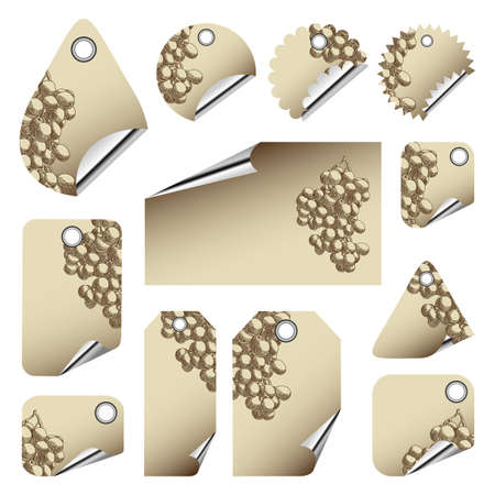 wine tagsのイラスト素材