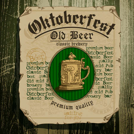 beer background Oktoberfestのイラスト素材