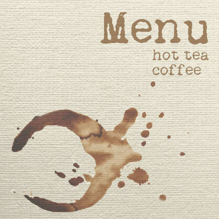 menu for tea and coffee in the abstract styleのイラスト素材