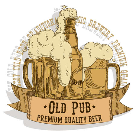 Design flyers and labels to traditional Oktoberfest beer festivalのイラスト素材