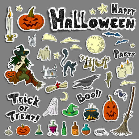 Set of Halloween elementsのイラスト素材