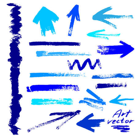 abstract background with a set of hand-drawn art elementsのイラスト素材