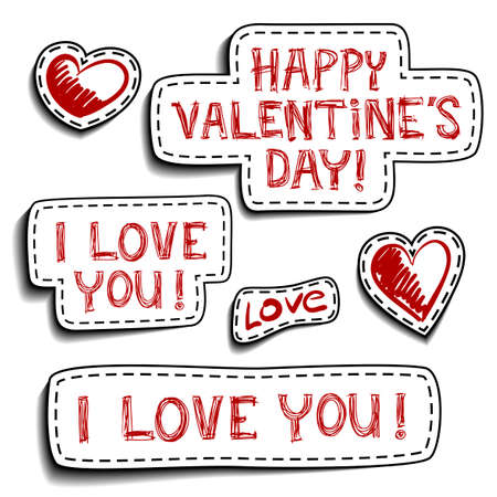 A heart, Love,  St. Valentines Day. Drawing by hand.のイラスト素材