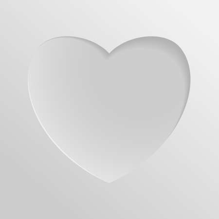 Background to Valentines Day. White hearts on a white backgroundのイラスト素材