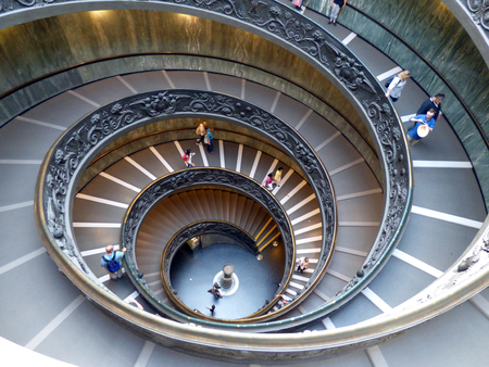 Stairway of the Vatican museums in Italy