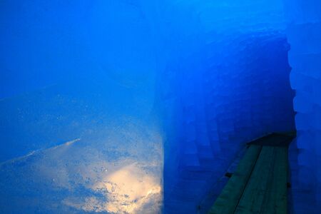 Ice cave in the glacier