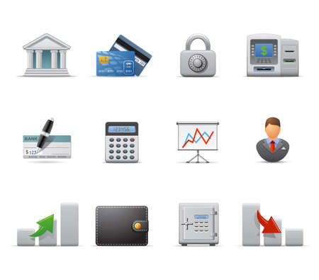 Finance icon setのイラスト素材