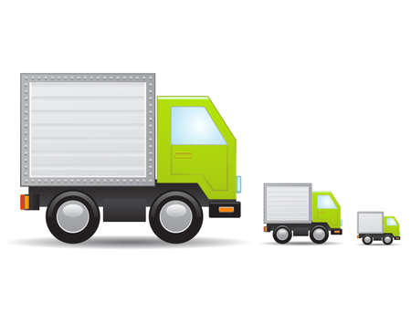 Green truck iconのイラスト素材