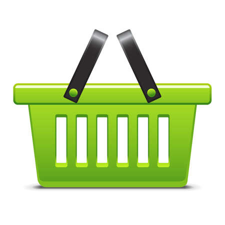 Green basket iconのイラスト素材