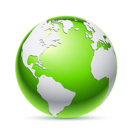 Green planet iconのイラスト素材