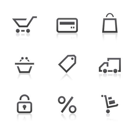 Shopping icons set のイラスト素材