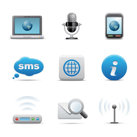 Communication iconsのイラスト素材