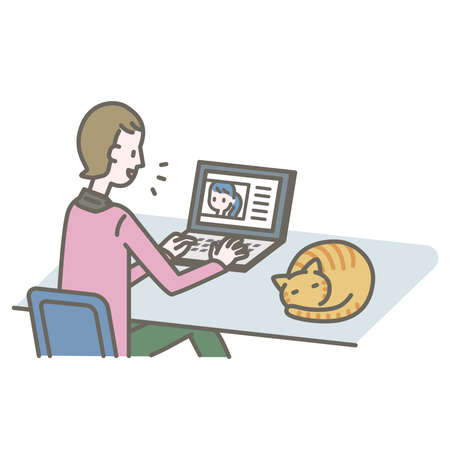 Remote workのイラスト素材