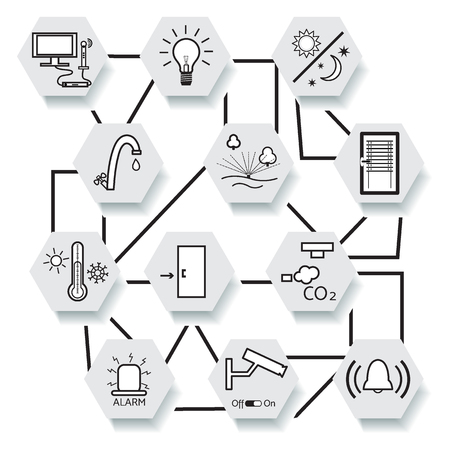 Home technology system with centralized control.のイラスト素材