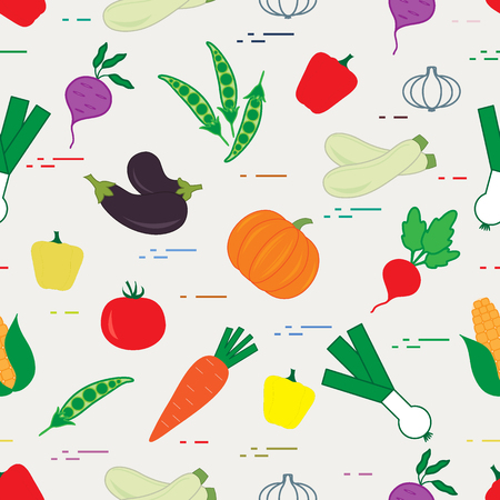 Pattern: autumn seasonal vegetables.のイラスト素材