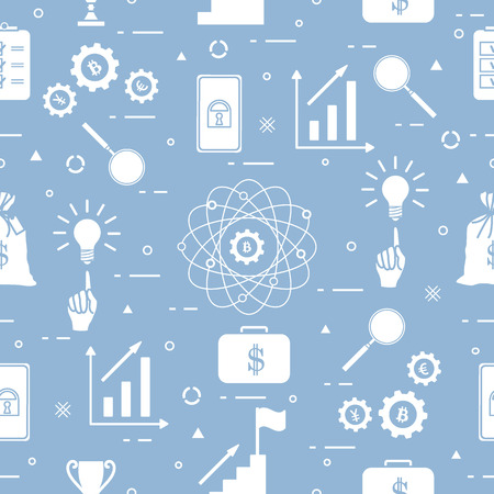 Pattern of business process, planning, strategy, finance and investment, business success.のイラスト素材