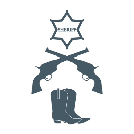 Illustration of sheriff star.のイラスト素材