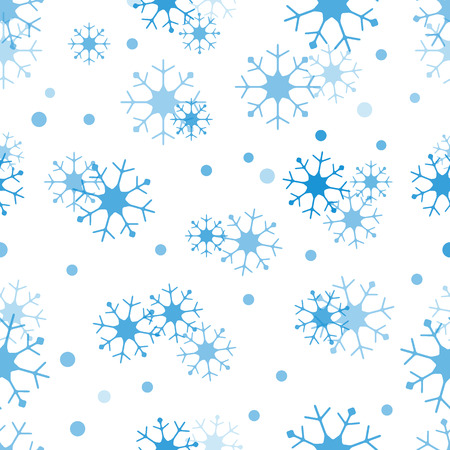 Winter seamless pattern with snowflakes. Design for postcard, poster or print.のイラスト素材