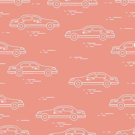 Taxi pattern. Design for announcement, advertisement, banner or print.のイラスト素材