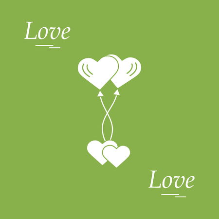 Cute illustration of love symbols.のイラスト素材