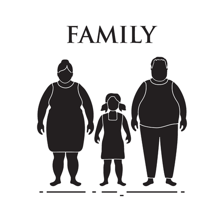 Family. Mom, dad and daughter. Couple with a child.のイラスト素材