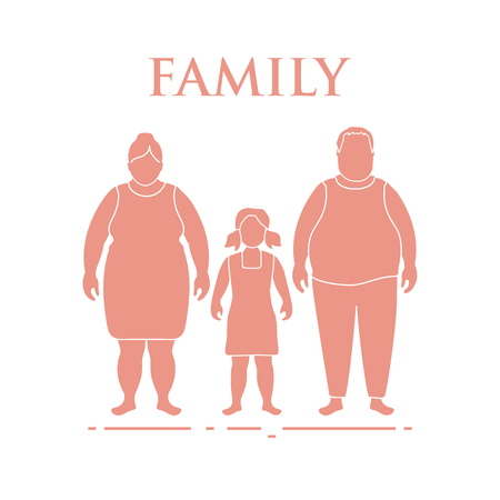 Family. Mom, dad and daughter. Couple with a child.のイラスト素材