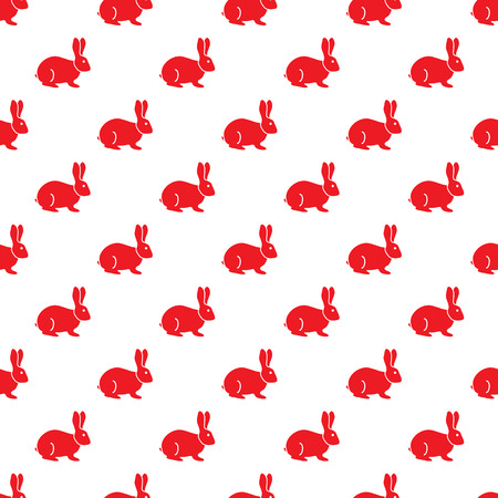 Seamless rabbit pattern. Easter holiday. Funny bunnyのイラスト素材