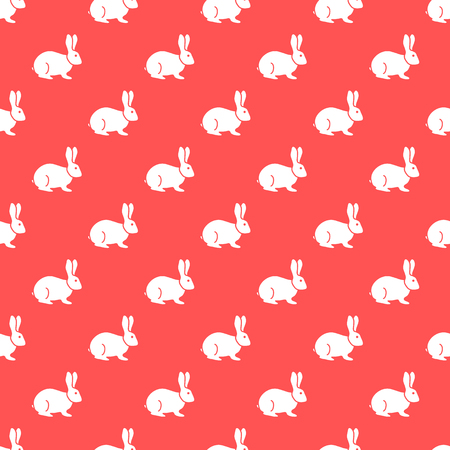Seamless rabbit pattern. Easter holiday. Funny bunnyのイラスト素材