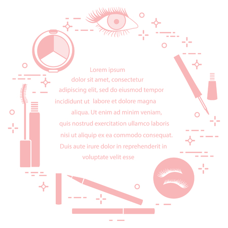 Eye makeup. Decorative cosmetics. Glamour fashion vogue style.のイラスト素材